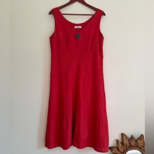 Yessica Linen Sleeveless Midi Dress